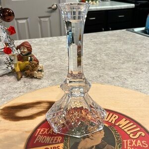 Glass crystal candle holder